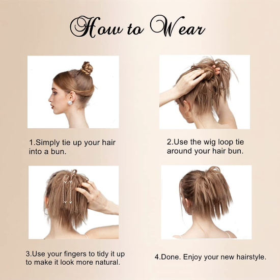 Hair extensions messy outlet bun